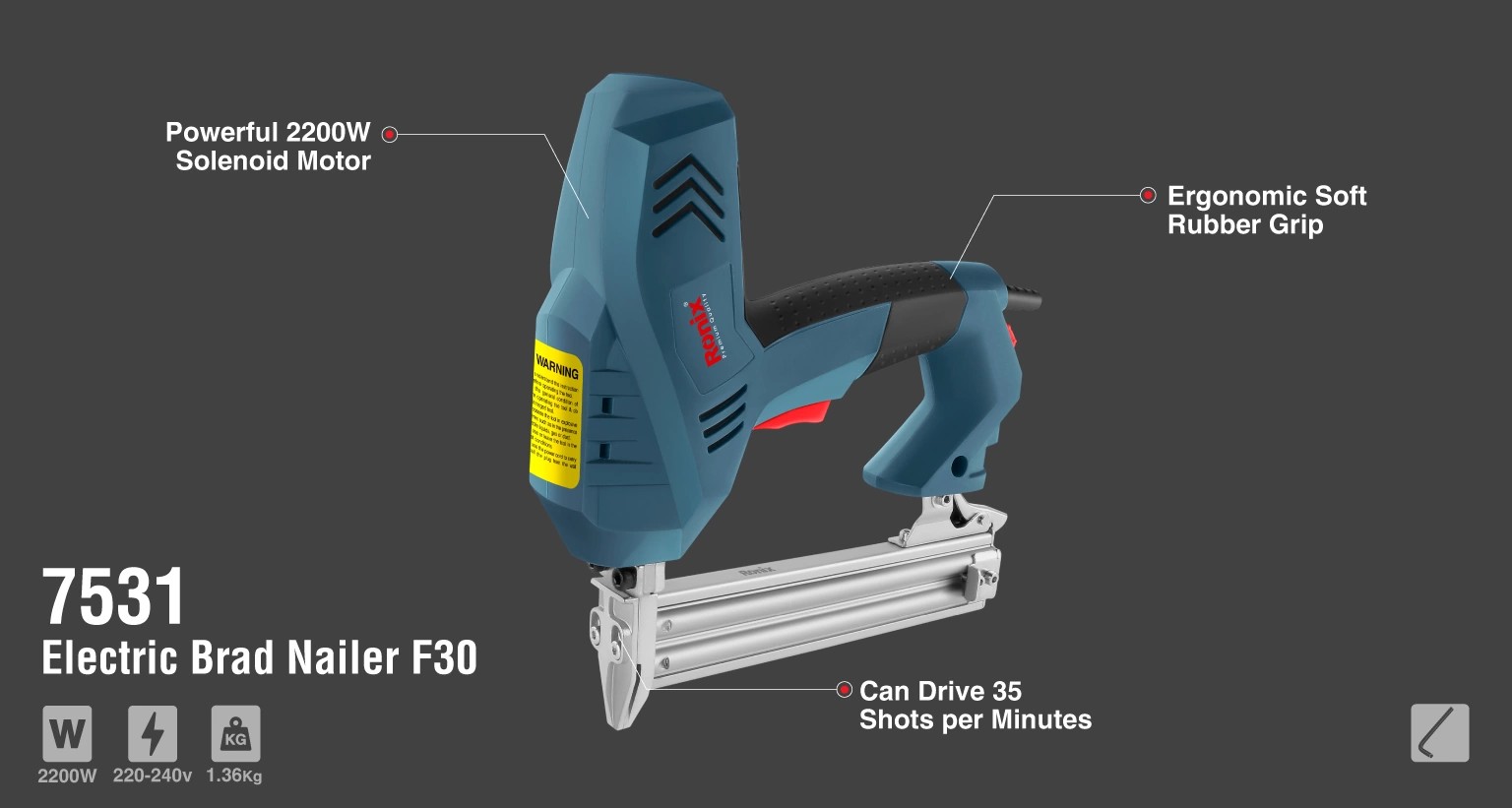 7531 F30 ELECTRIC BRAD NAILER-Ronix Tools (1) 7531 F30 ELECTRIC BRAD NAILER-Ronix Tools (1)