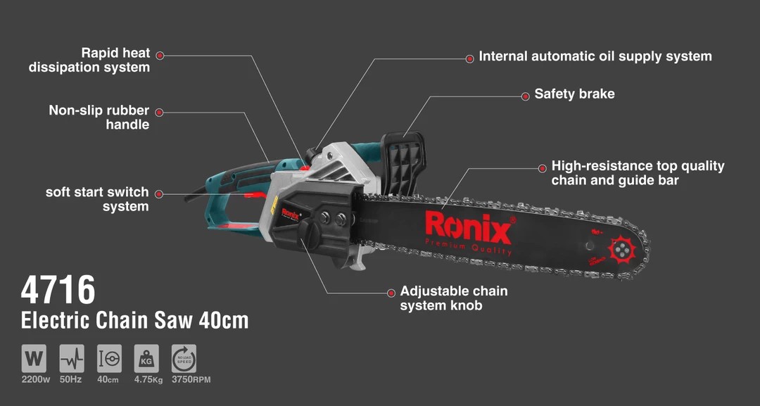 4716 Electric Chain Saw-Ronix Tools (1) 4716 Electric Chain Saw-Ronix Tools (1)