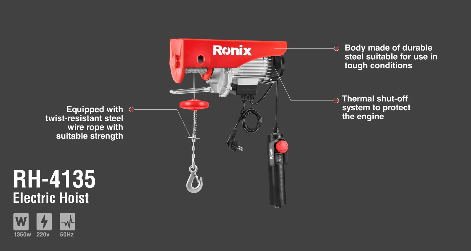 RH-4135 Electric Hoist-Ronix Tools (2) RH-4135 Electric Hoist-Ronix Tools (2)