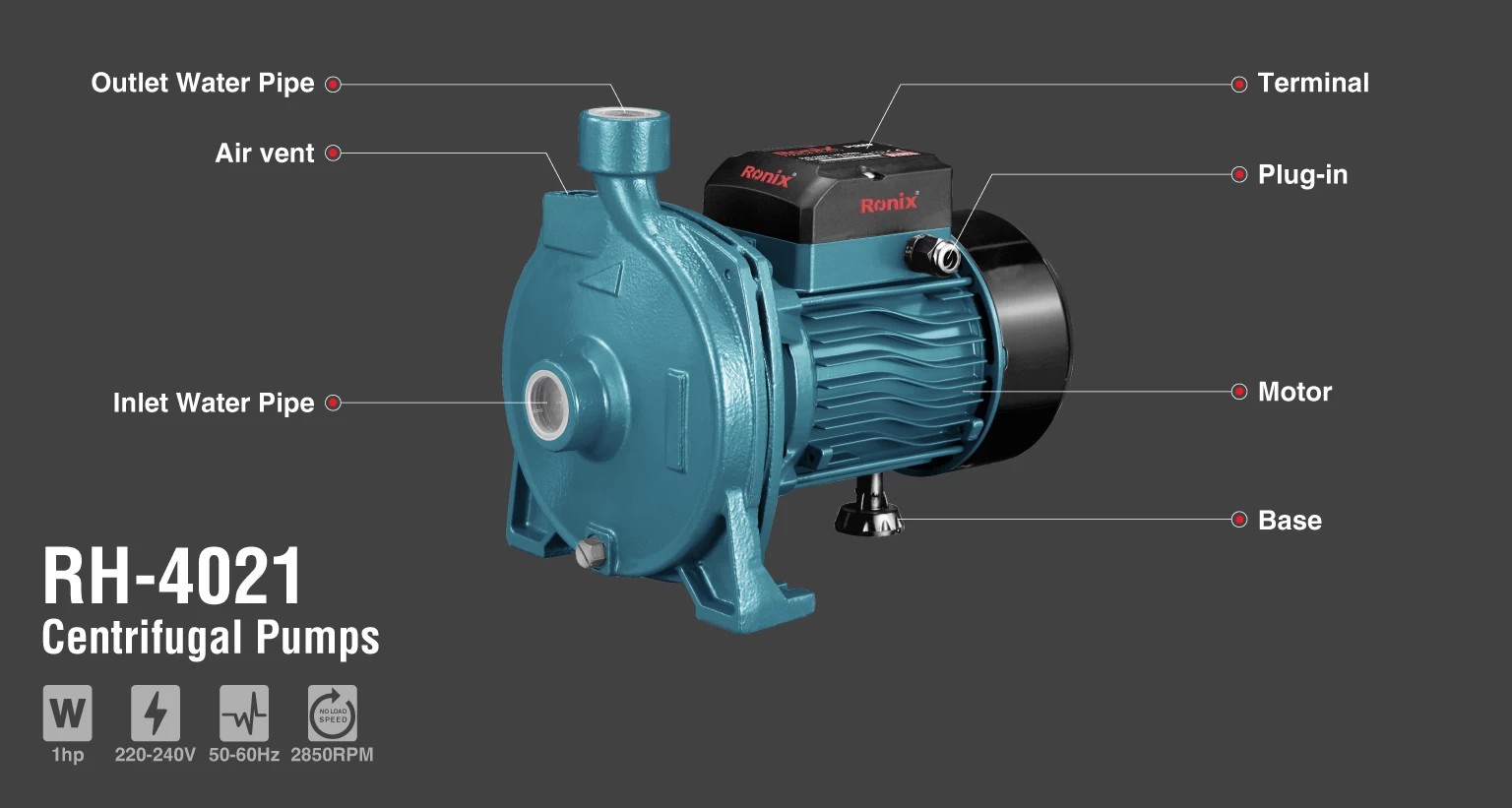 RH-4021 Centrifugal Pump-Ronix Tools (9) RH-4021 Centrifugal Pump-Ronix Tools (9)