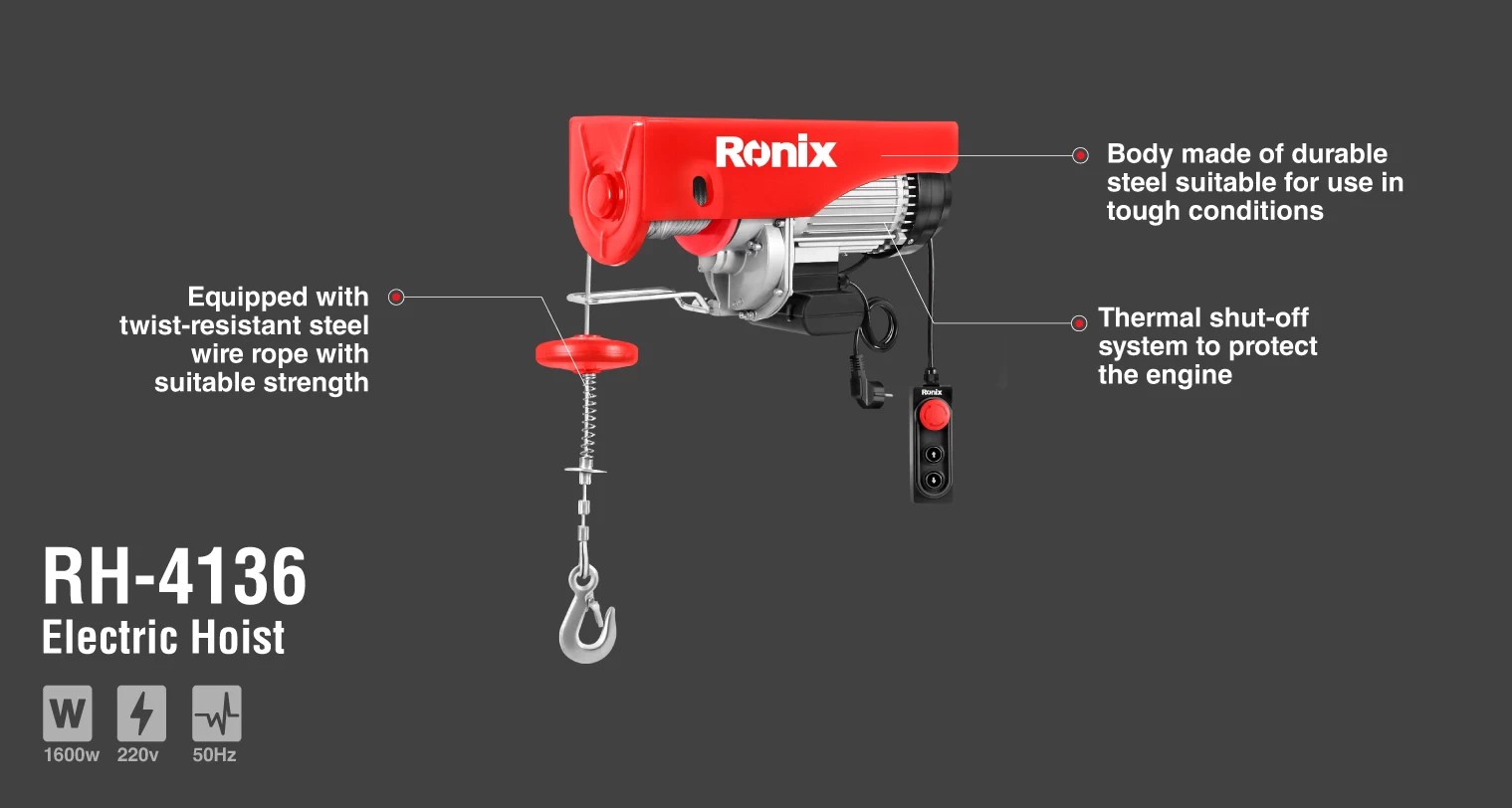 RH-4136 Electric Hoists -Ronix Tools (1) RH-4136 Electric Hoists -Ronix Tools (1)
