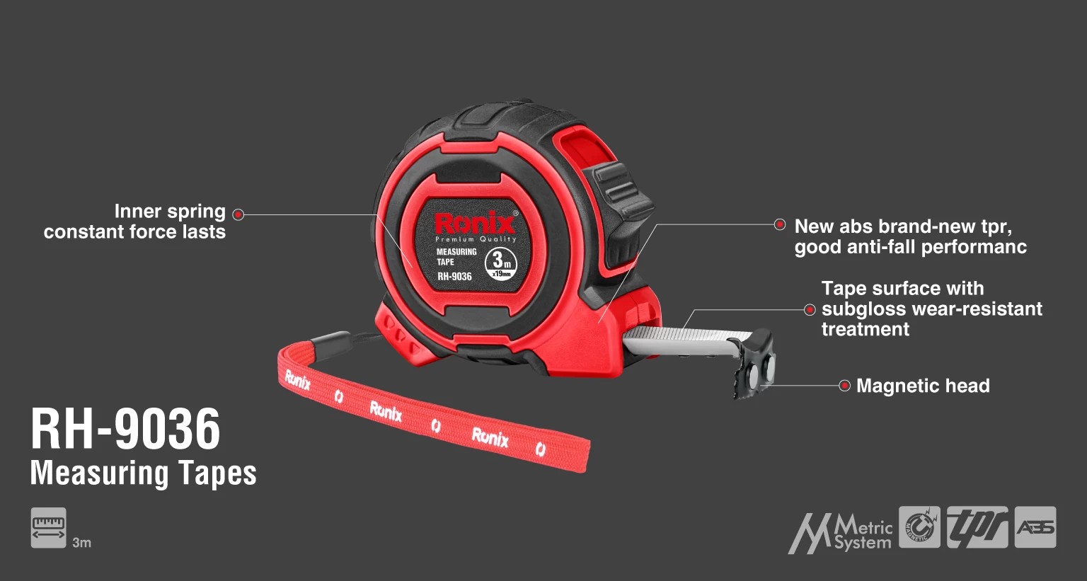 RH-9036 Measuring Tape-Ronix Tools (1) RH-9036 Measuring Tape-Ronix Tools (1)