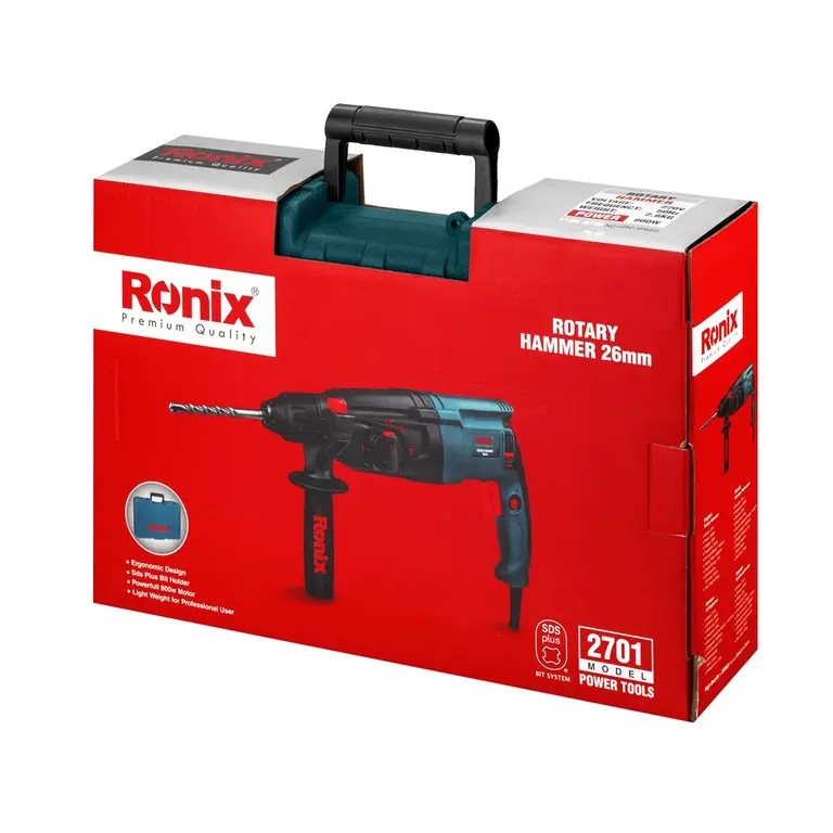 Ronix 2701 Rotary Hammer (26mm, 800W): Lightweight Power, Precision Control, and Professional Efficiency for Everyday Drilling Tasks