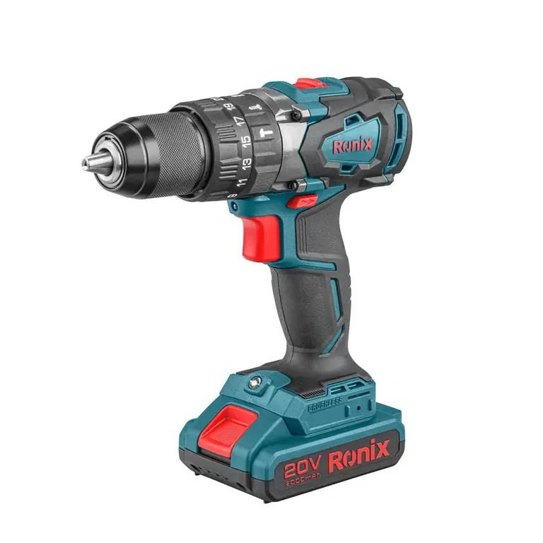 Ronix 8905K 20V Cordless Brushless Hammer Drill Kit – Power, Precision, and Durability
