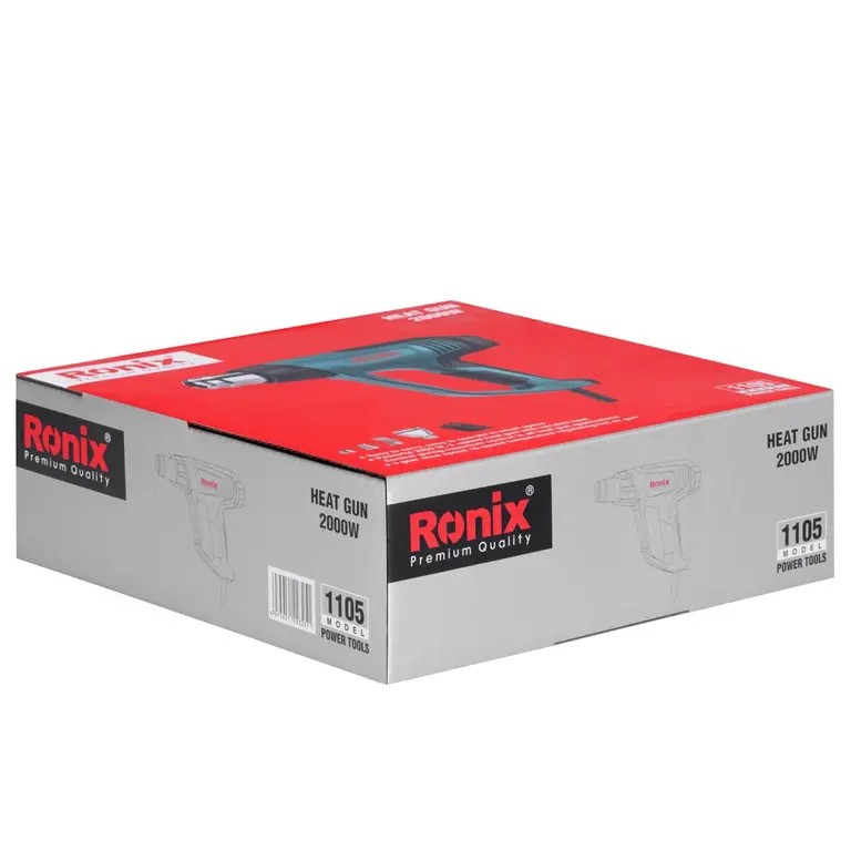Ronix 1105 Heat Gun – Intelligens 2000 W fűtőteljes&iacute;tm&eacute;ny prec&iacute;zi&oacute;s hőm&eacute;rs&eacute;kletszab&aacute;lyoz&aacute;ssal