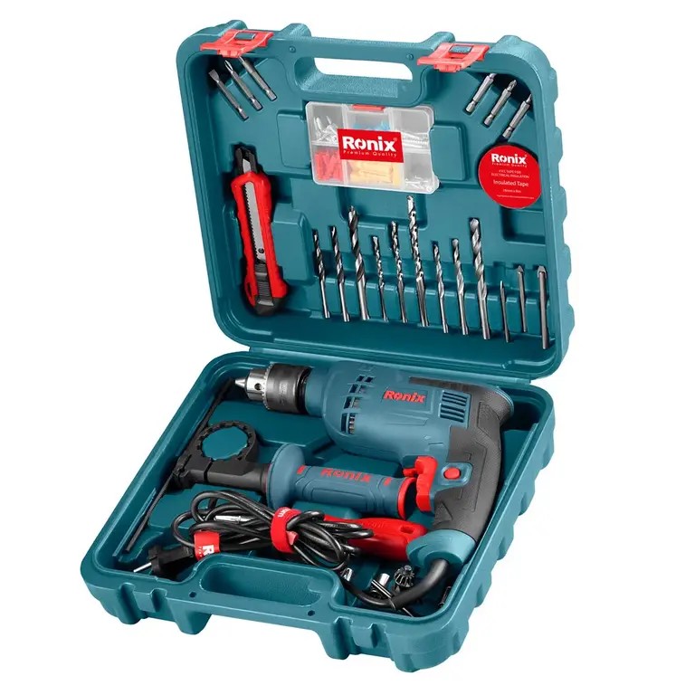 Ronix RS-0008 33-Piece Impact Drill Kit – Versatile Power and Precision for Home, Workshop, and Industrial Projects