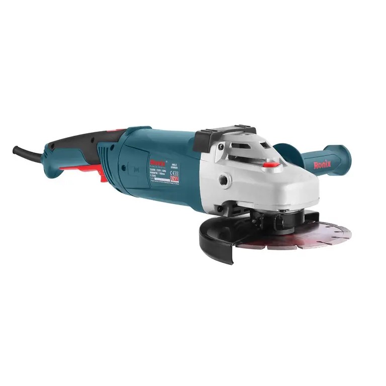 Ronix 3211 Angle Grinder – Alat Listrik Profesional Berkinerja Tinggi 180mm, 2350W untuk Pekerjaan Presisi dan Tugas Berat