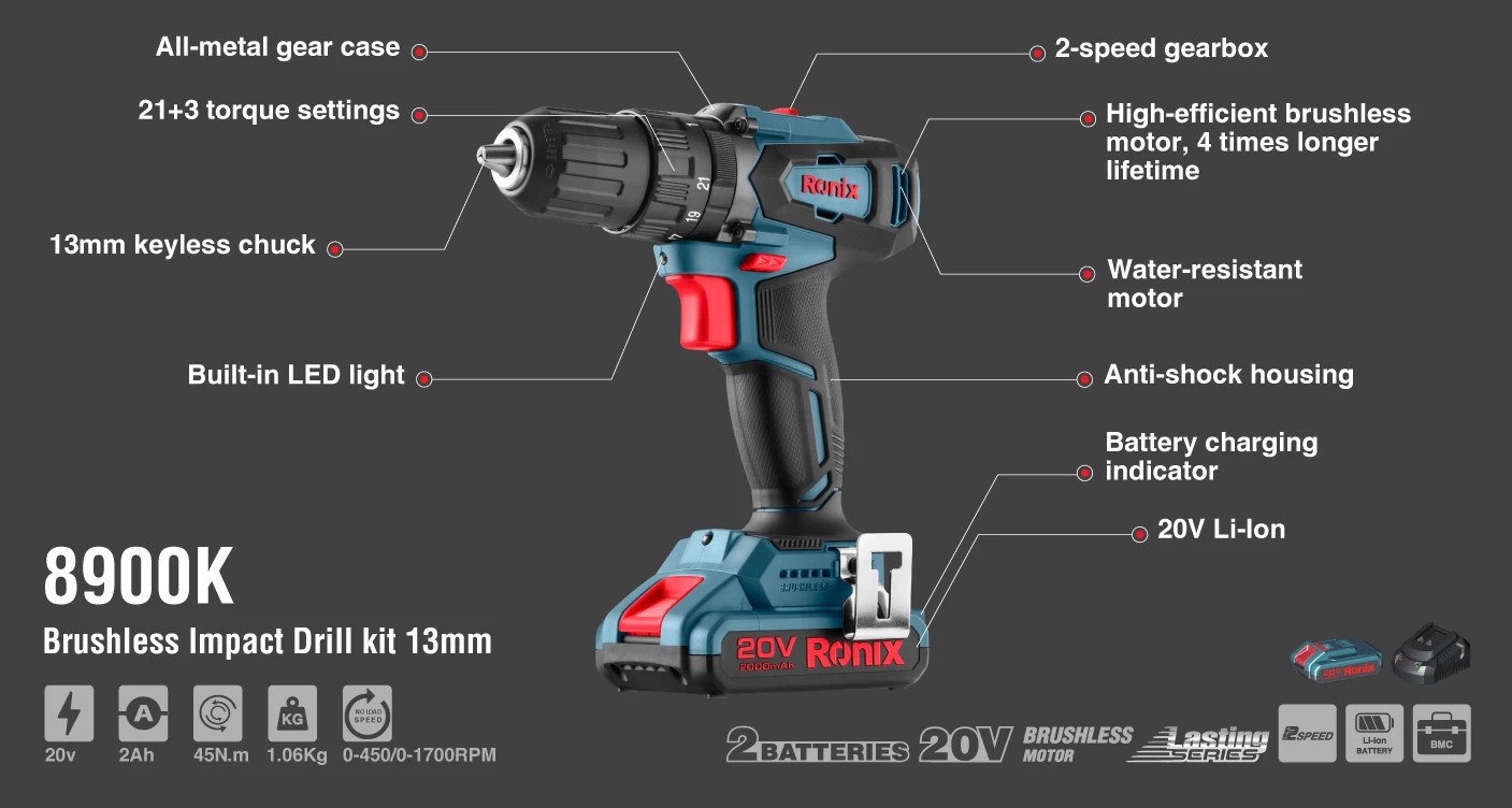 8900k Brushless Cordless Impact Drill Kit-Ronix Tools (2).jpg