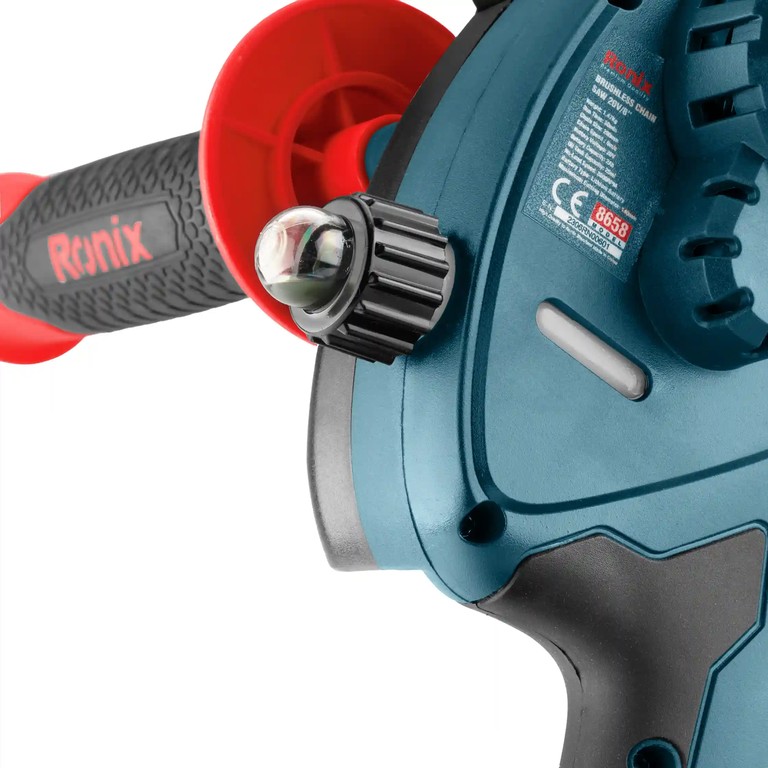 Ronix 8658 20V Brushless 8-Inch Cordless Chainsaw – Professional Power Meets Safety and Portability