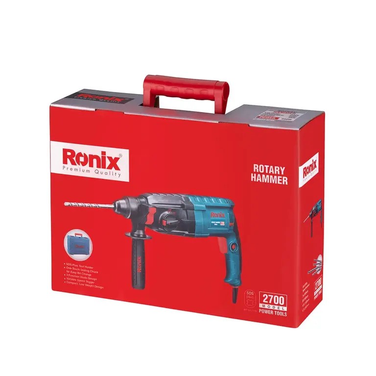 Ronix 2700 Rotary Hammer Drill (28mm, 850W): Compact Power, Industrial Durability, and High-Efficiency Performance for Professional Drilling Applications