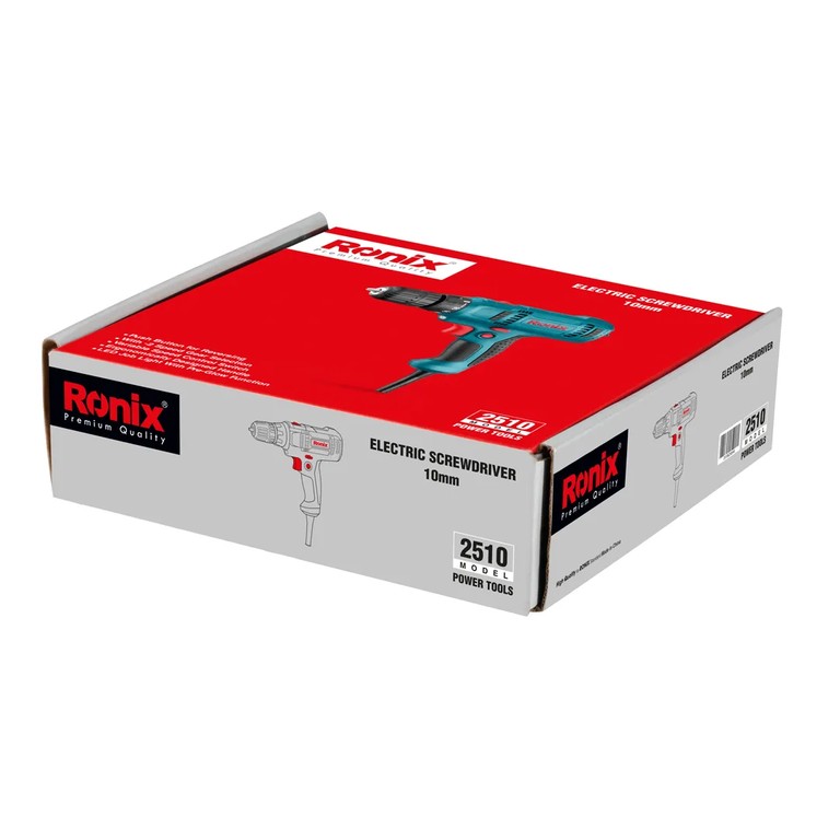 Ronix 2510 Corded Screwdriver (230W, 25N&middot;m): Compact Strength, Dual-Speed Control, and Reliable Professional Fastening Performance