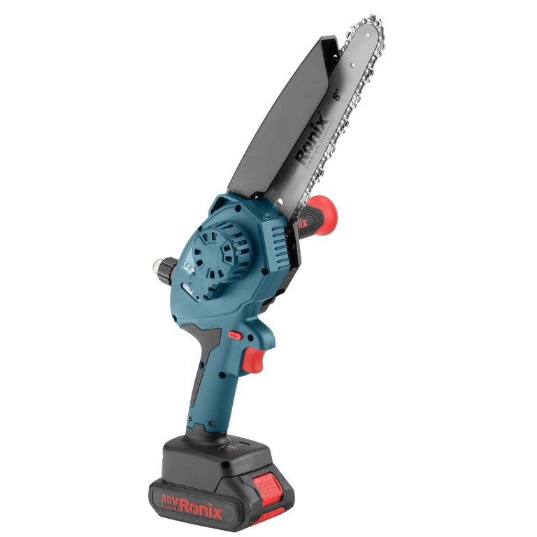 Ronix 8658 20V Brushless 8-Inch Cordless Chainsaw – Professional Power Meets Safety and Portability
