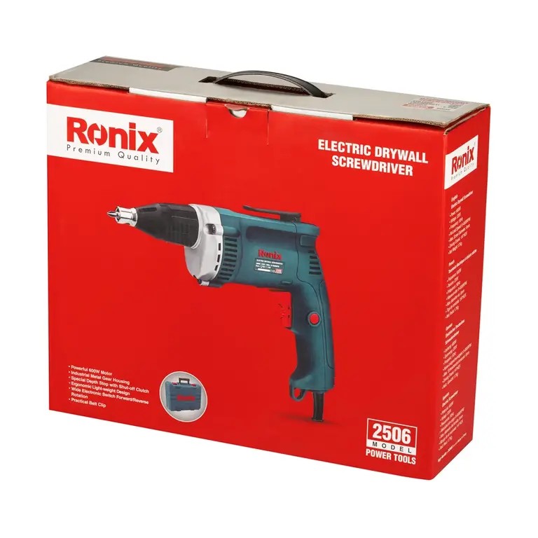 Ronix 2506 Electric Screwdriver (600W): High-Speed Power, Industrial Durability, and Professional Drywall Fastening Performance