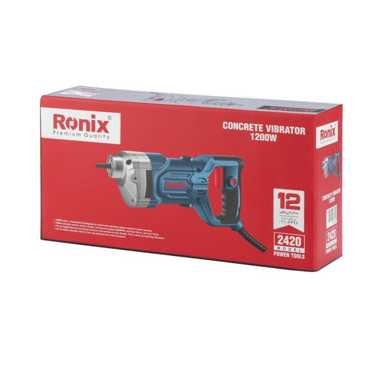 Ronix 2420 Concrete Vibrator (1200W): High-Frequency Compaction Power, Durable Construction, and Professional Concrete Finishing Performance