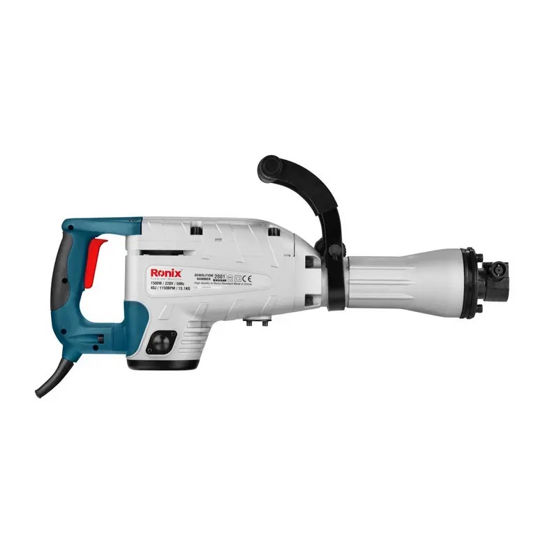 Ronix 2801 Demolition Hammer – Lightweight Magnesium Strength, 40J Impact Power, Built for Professional Vertical Demolition