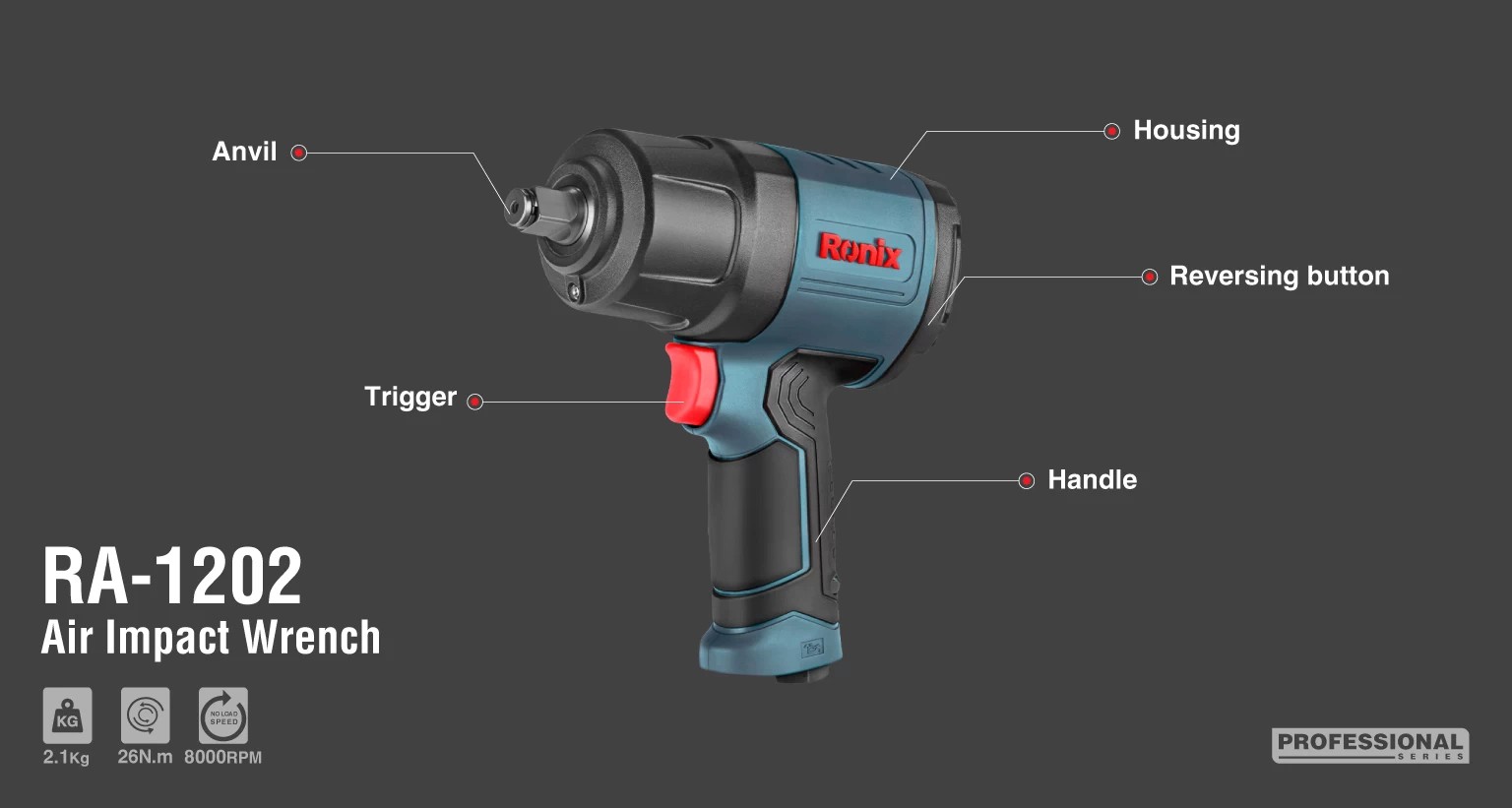 RA-1202 Air Impact Wrench-Ronix Tools (1)