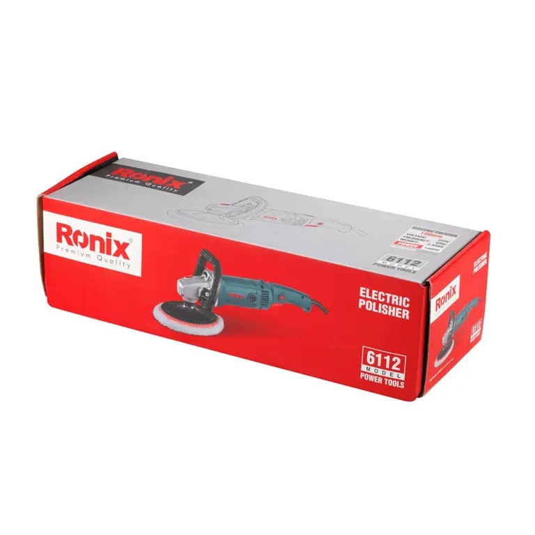 Ronix 6112 Electric Polisher (180mm, 1400W) High-Power Precision Polishing with Smooth Control and Professional Finishing Results