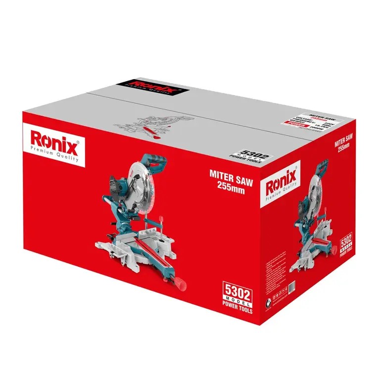Ronix 5302 Sliding Compound Miter Saw (255mm, 2000W) Power, Precision, and Laser-Guided Performance for Professional Cutting