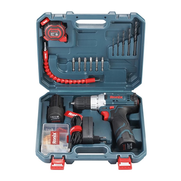 Ronix RS-8613 12V Cordless Drill Set – Compact, Powerful, and Versatile for Precision Drilling and Screwing