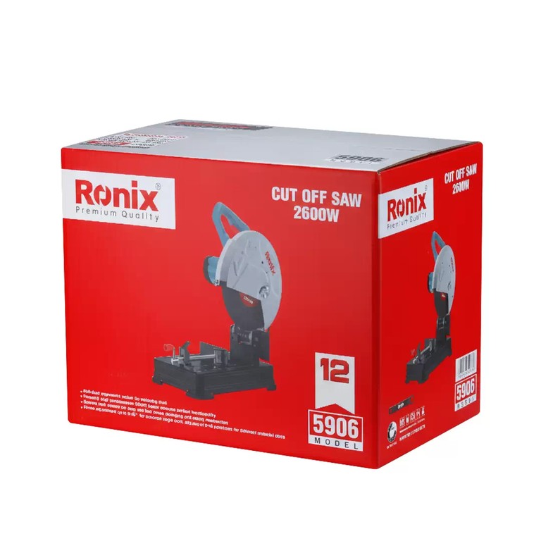 Ronix 5906 Cut-Off Saw (355mm, 2600W) Industrial Metal Cutting Power with Precision, Safety, and Enhanced Performance