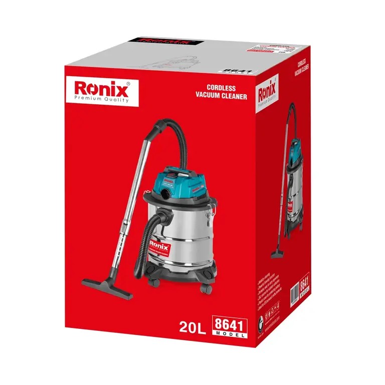 Ronix 8641 20V Compact Cordless Vacuum Cleaner – Powerful, Portable, and Versatile Cleaning Solution