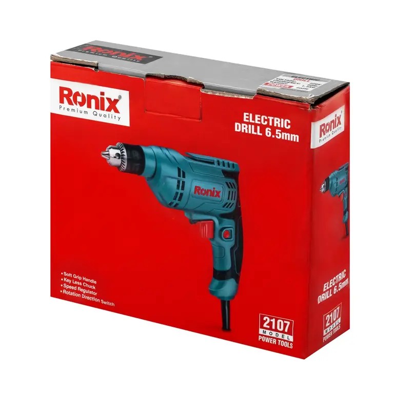 Ronix 2107 Electric Drill (400W, 6.5mm): Ultra-Compact Precision, High-Speed Performance, and Everyday Drilling Efficiency