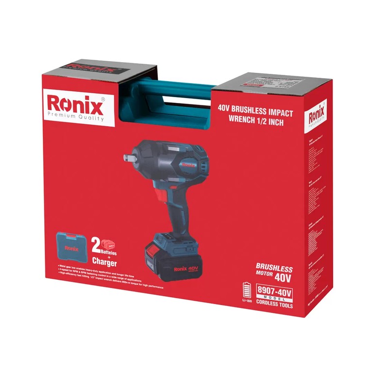 Ronix 8907-40V Cordless Brushless Cordless Impact Wrench
