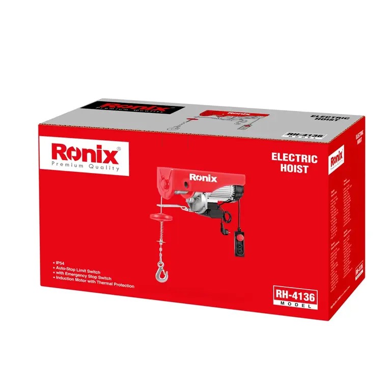 Ronix RH-4136 Electric Hoist – Heavy-Duty Power, Precision Engineering, and Industrial Reliability