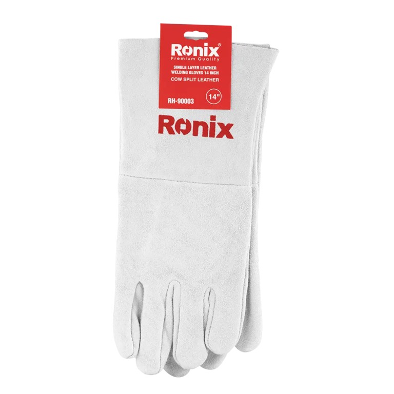Ronix RH-90003 Single Layer Leather Welding Gloves – 14 Inch Professional Heat & Abrasion Resistant Protection