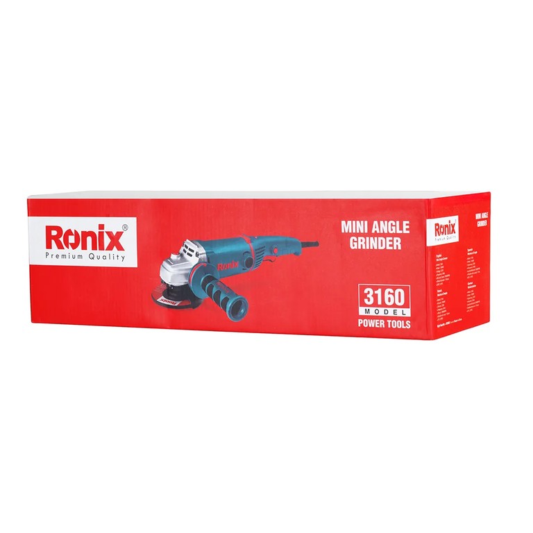 Ronix 3160 Mini Angle Grinder (115/125mm – 1400W) Built for Power, Engineered for Industry, Designed for Professionals
