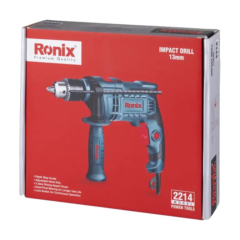 Ronix 2214 Impact Drill (750W, 13mm): Compact Power, High-Speed Precision, and Reliable Performance for Everyday Professional Use