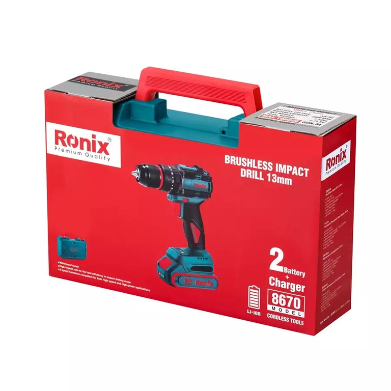 Ronix 8670 20V Brushless Impact Drill: Precision, Power, and Versatility in a Compact Package