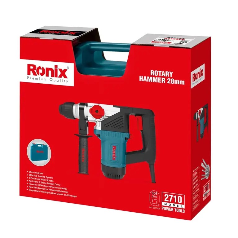 Ronix 2710 Rotary Hammer (28mm, 900W): Power, Precision, and Professional Reliability in One Tool
