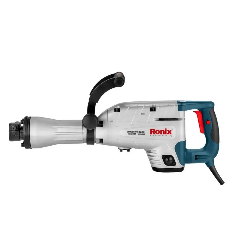 Ronix 2801 Demolition Hammer – Lightweight Magnesium Strength, 40J Impact Power, Built for Professional Vertical Demolition