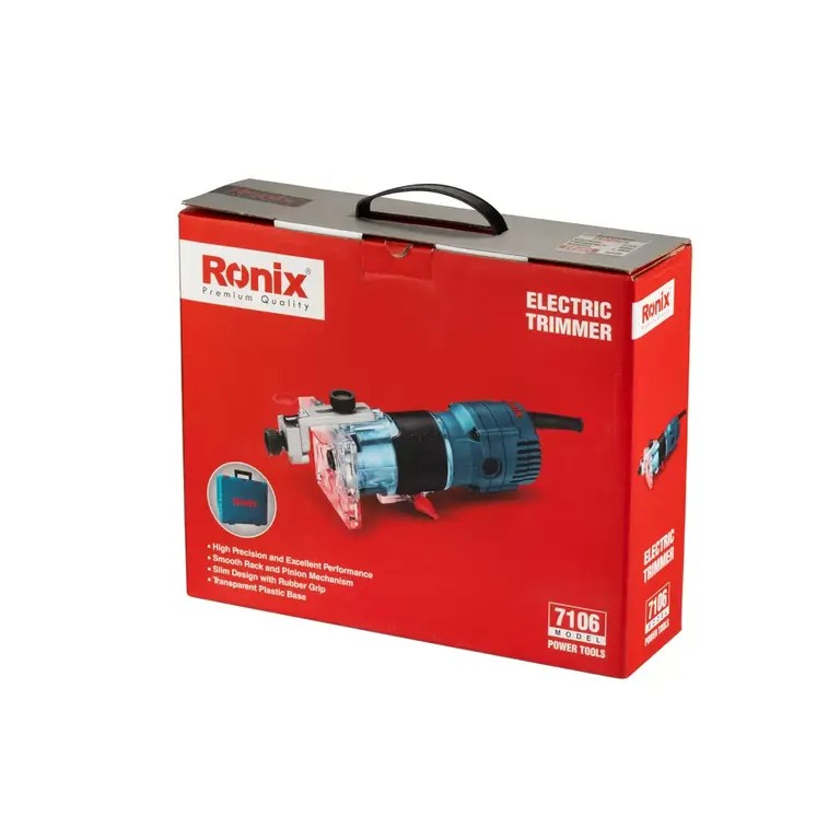 Ronix 7106 elektriese trimmer presisie houtwerk met kompakte krag en professionele beheer