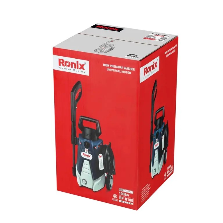 Ronix RP-U100 High Pressure Washer (100 Bar, 1400W) Professional Cleaning Power for Home and Light Industrial Applications