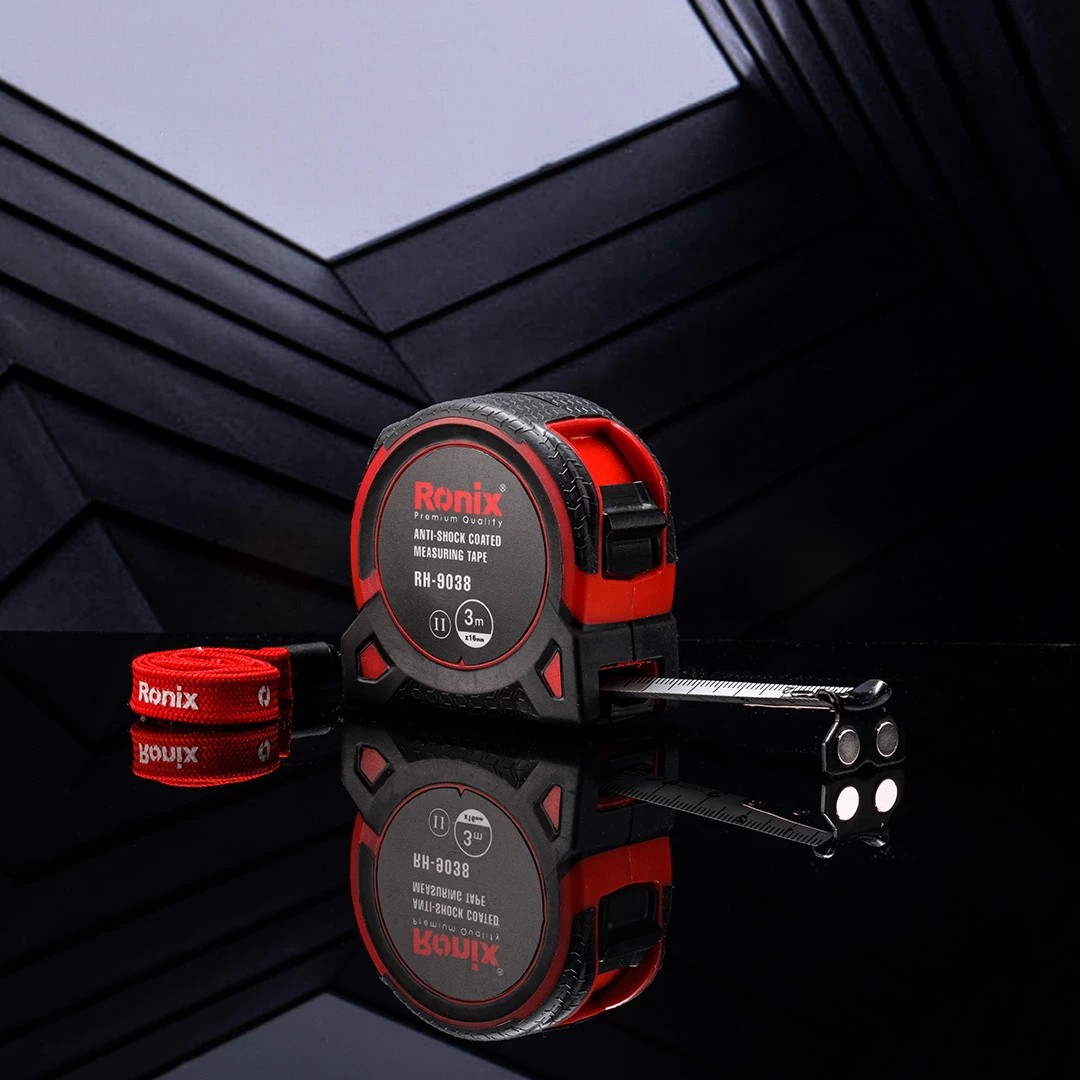 Ronix RH-9038 Anti-Shock Coated Measuring Tape – Compact Precision Built for Everyday Professional Use